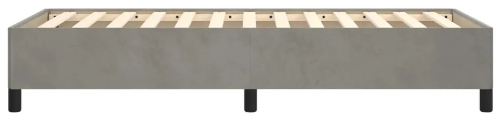 Estrutura de cama sem colchão 90x190 cm veludo cinzento-claro
