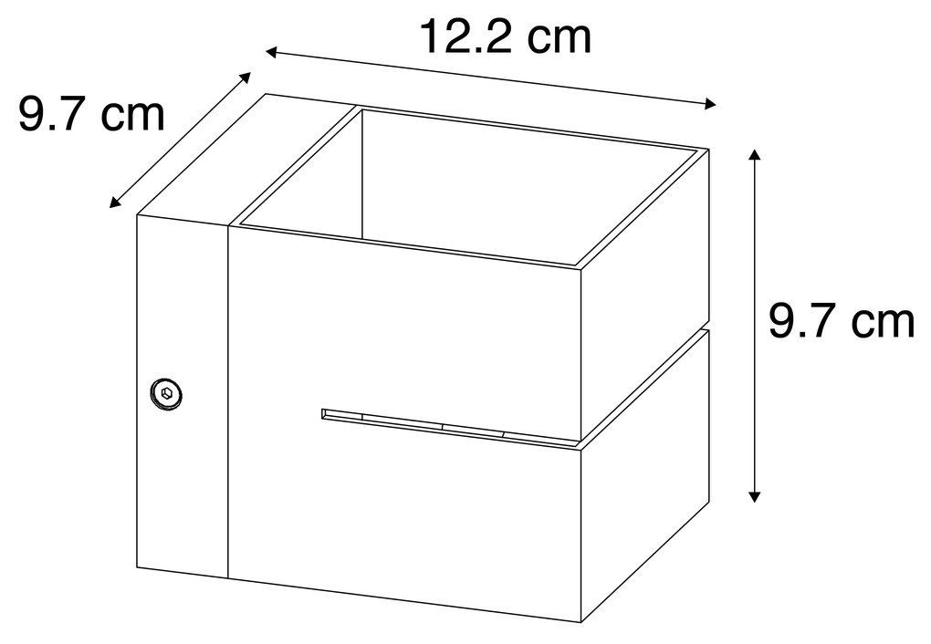 Candeeiro de parede moderno dourado 9,7 cm - Transfer Groove Moderno