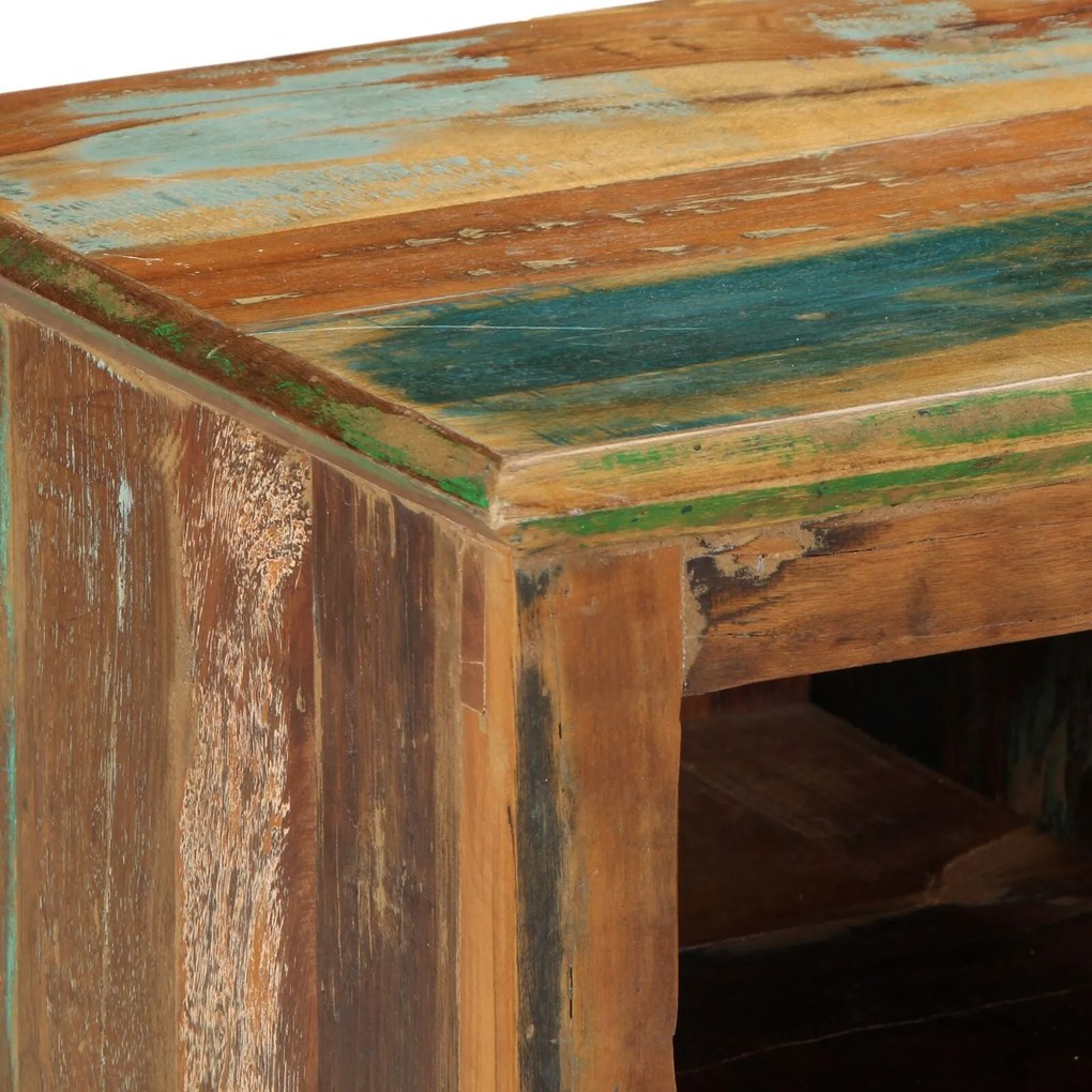 Banco para Sapatos 110x35x40 cm Madeira Sólida Recuperada