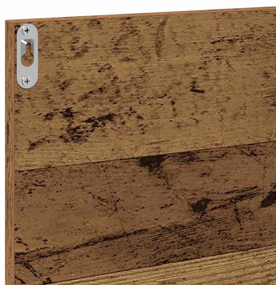 Espelho de Casa de Banho vidaXL de Madeira Antiga 90x10,5x37 cm em Com