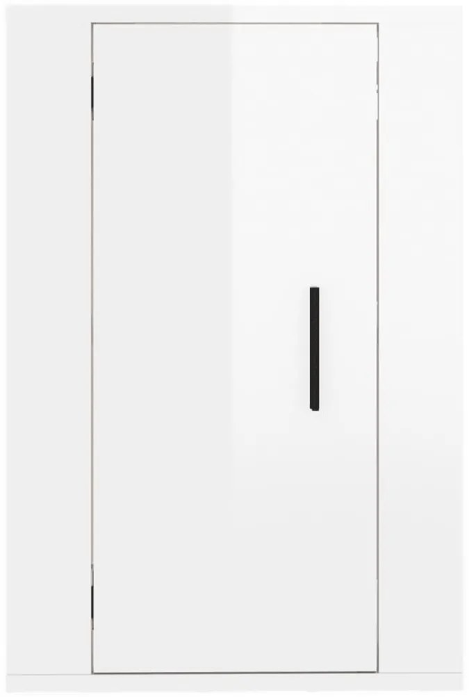 Móveis de TV de parede 2 pcs 40x34,5x60 cm branco brilhante