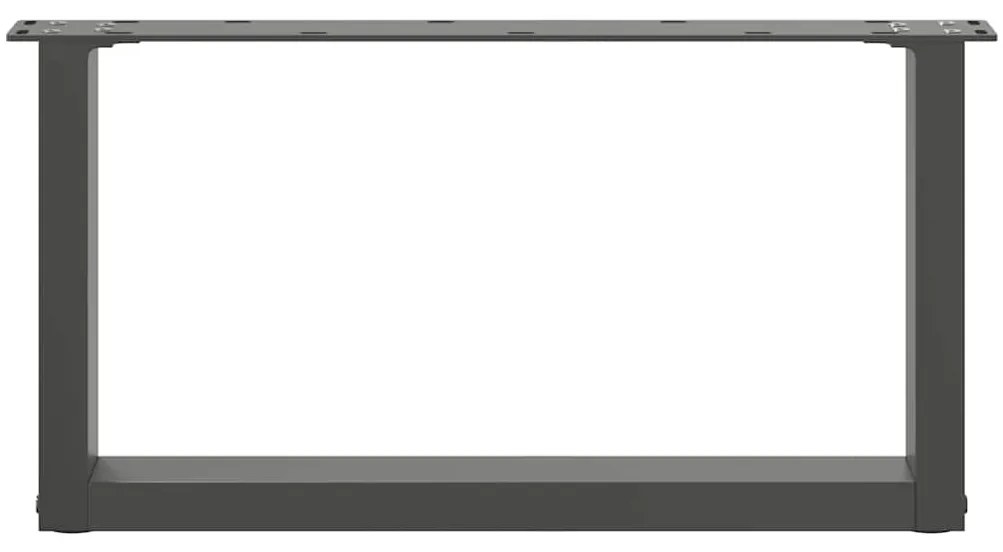 Pés para mesa de centro em forma de U, 2 peças, antracite, 60x(30-31)