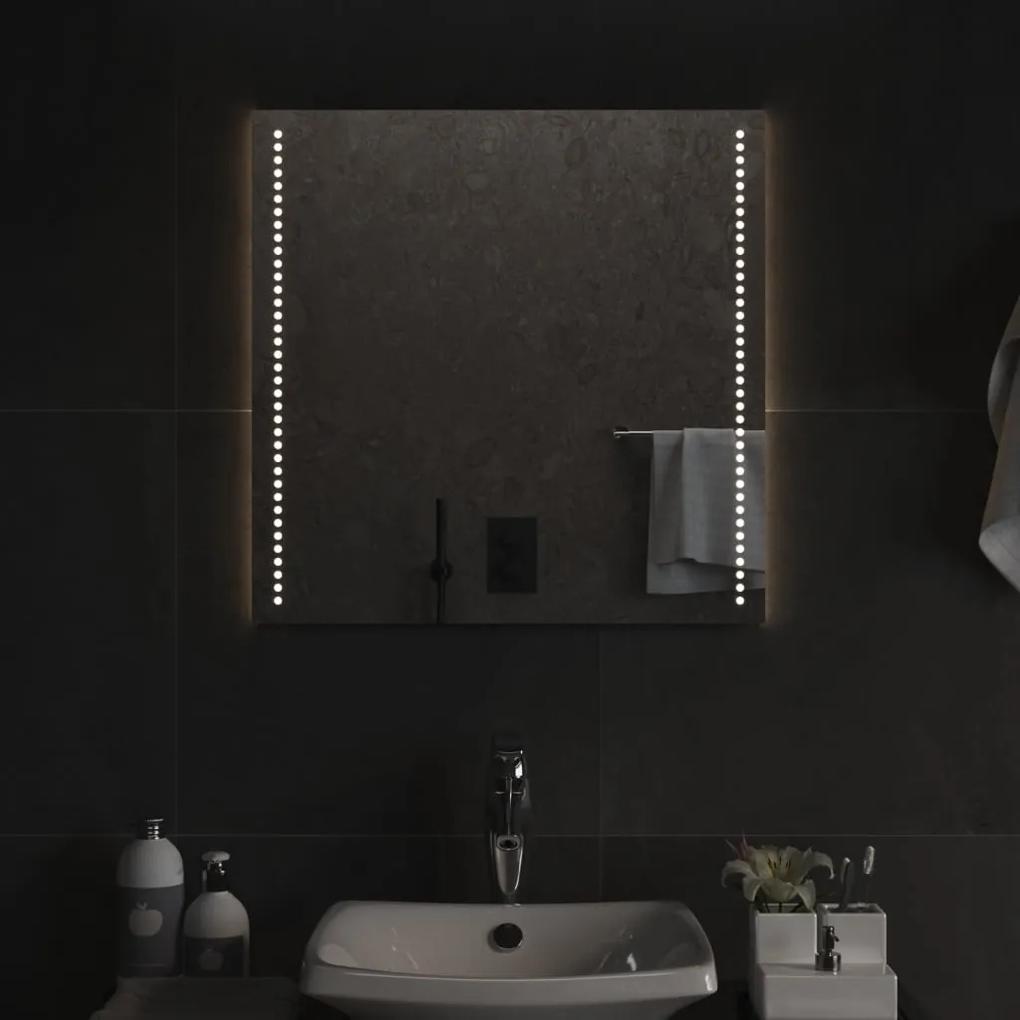 Espelho de casa de banho com luzes LED 60x60 cm