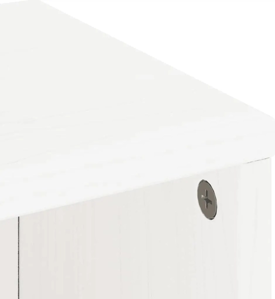 Móveis de apoio 4 pcs ODDA pinho de madeira maciça branco