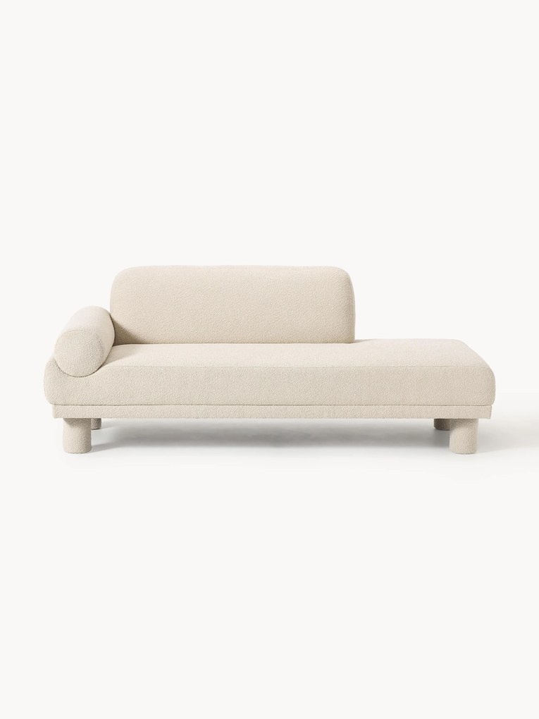 Sofá chaise longue em bouclé Lilo