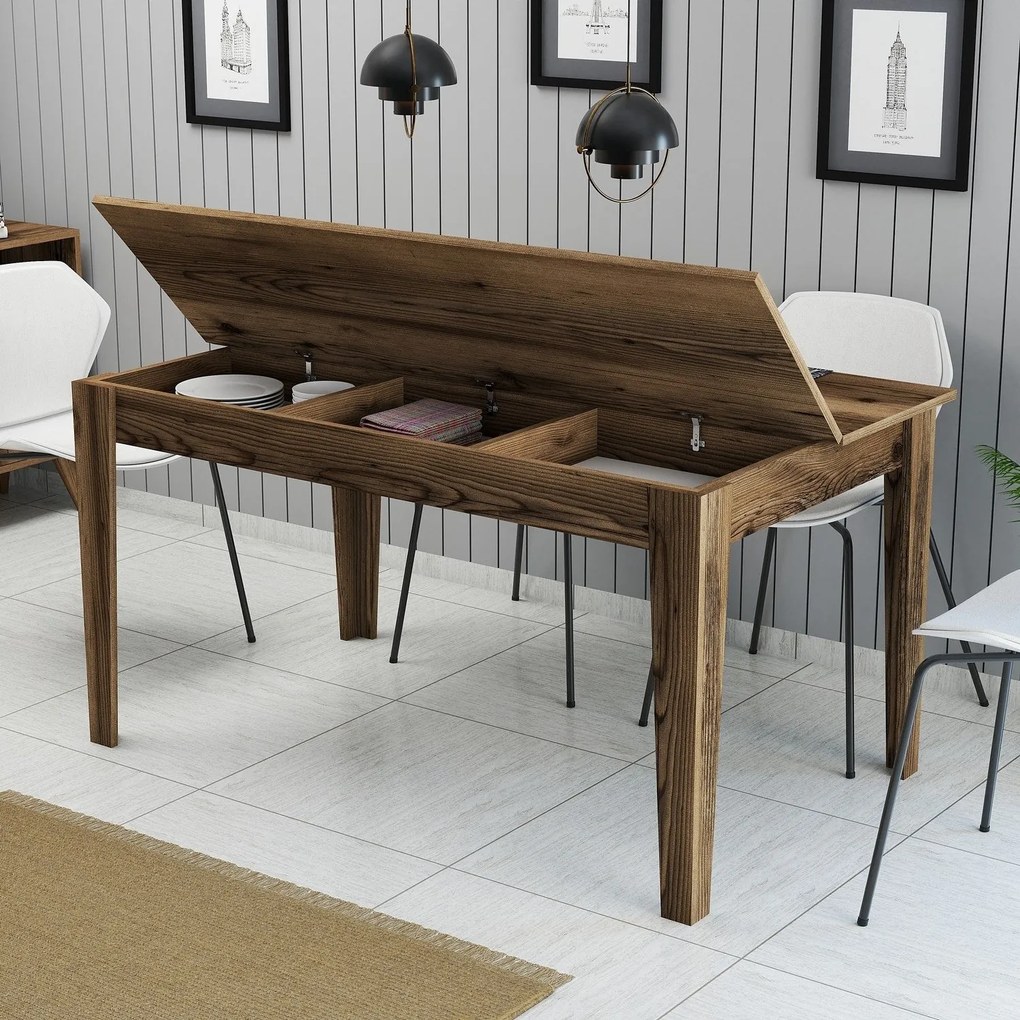 Mesa de Jantar Milan500 – Nogueira – 145x75x88 cm