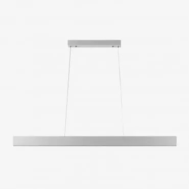 Lâmpada De Teto Pendente Linear Led 120 Cm Em Alumínio Astley Branco - Sklum