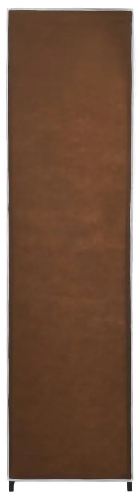 Roupeiro com 4 compartimentos 175x45x170 cm castanho