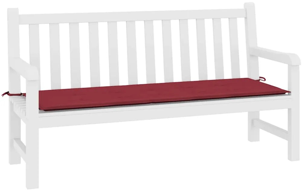 Almofadão p/ banco de jardim 200x50x4 cm tecido vermelho tinto