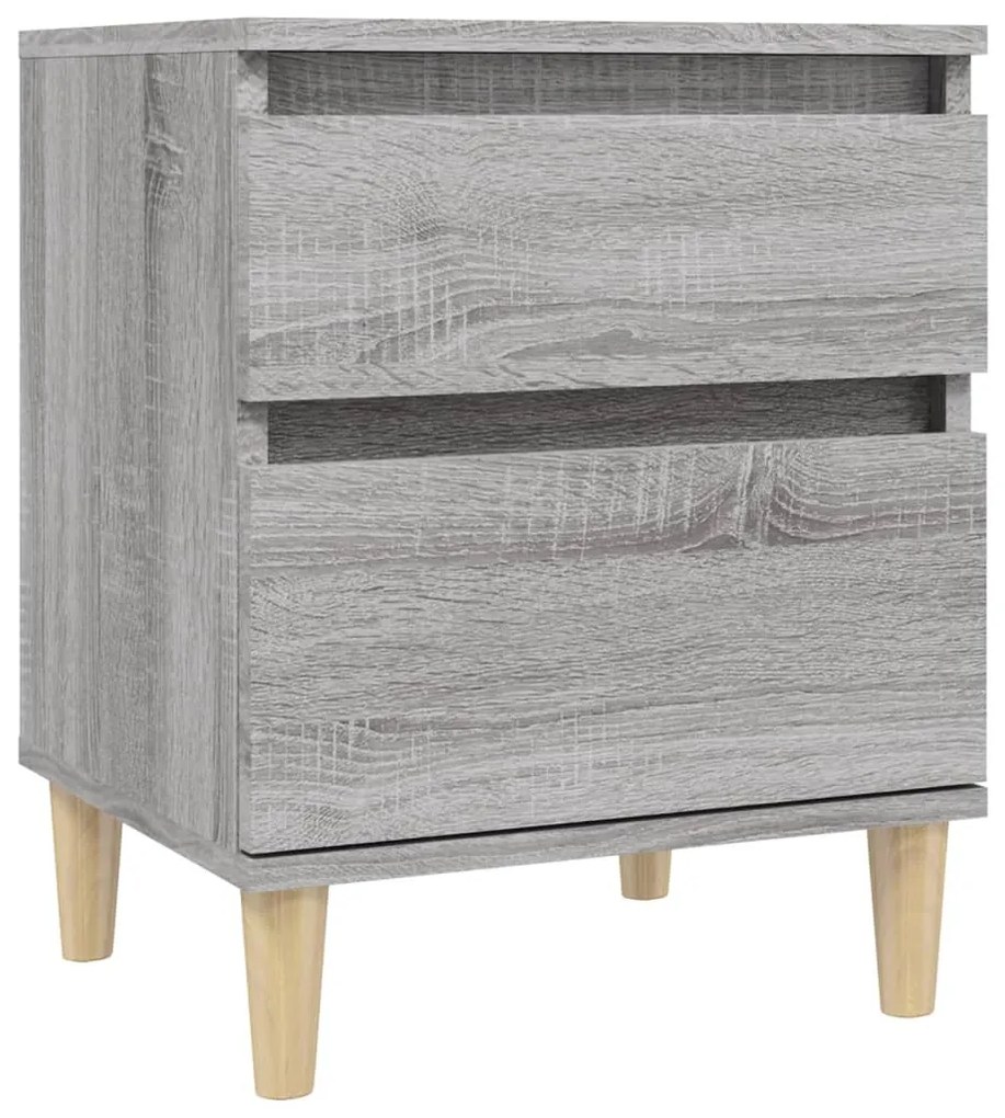 Mesas de cabeceira 2 pcs 40x35x50 cm cinzento sonoma