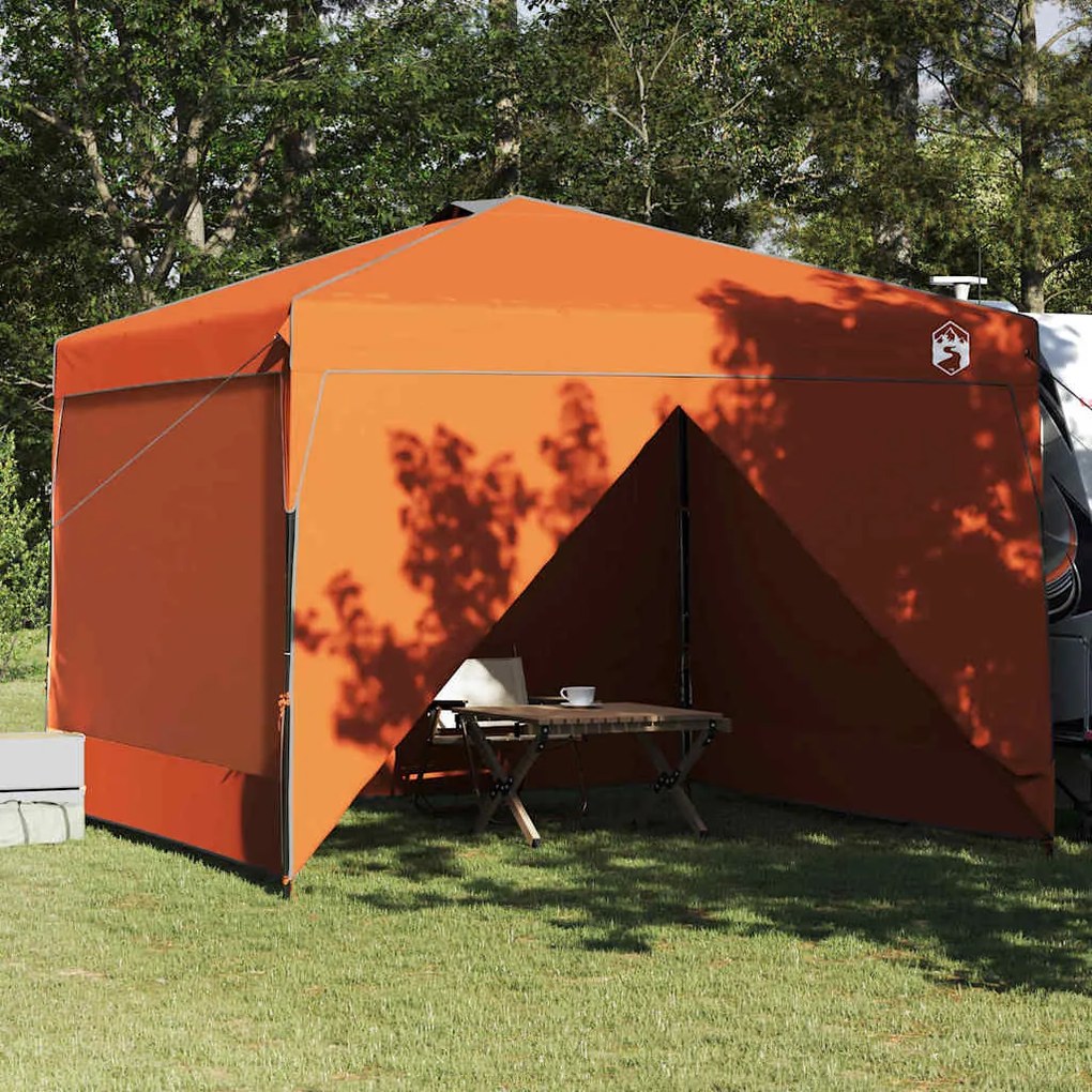 vidaXL Tenda de Toldo Manual Laranja 290 x 290 x 251 cm tecido