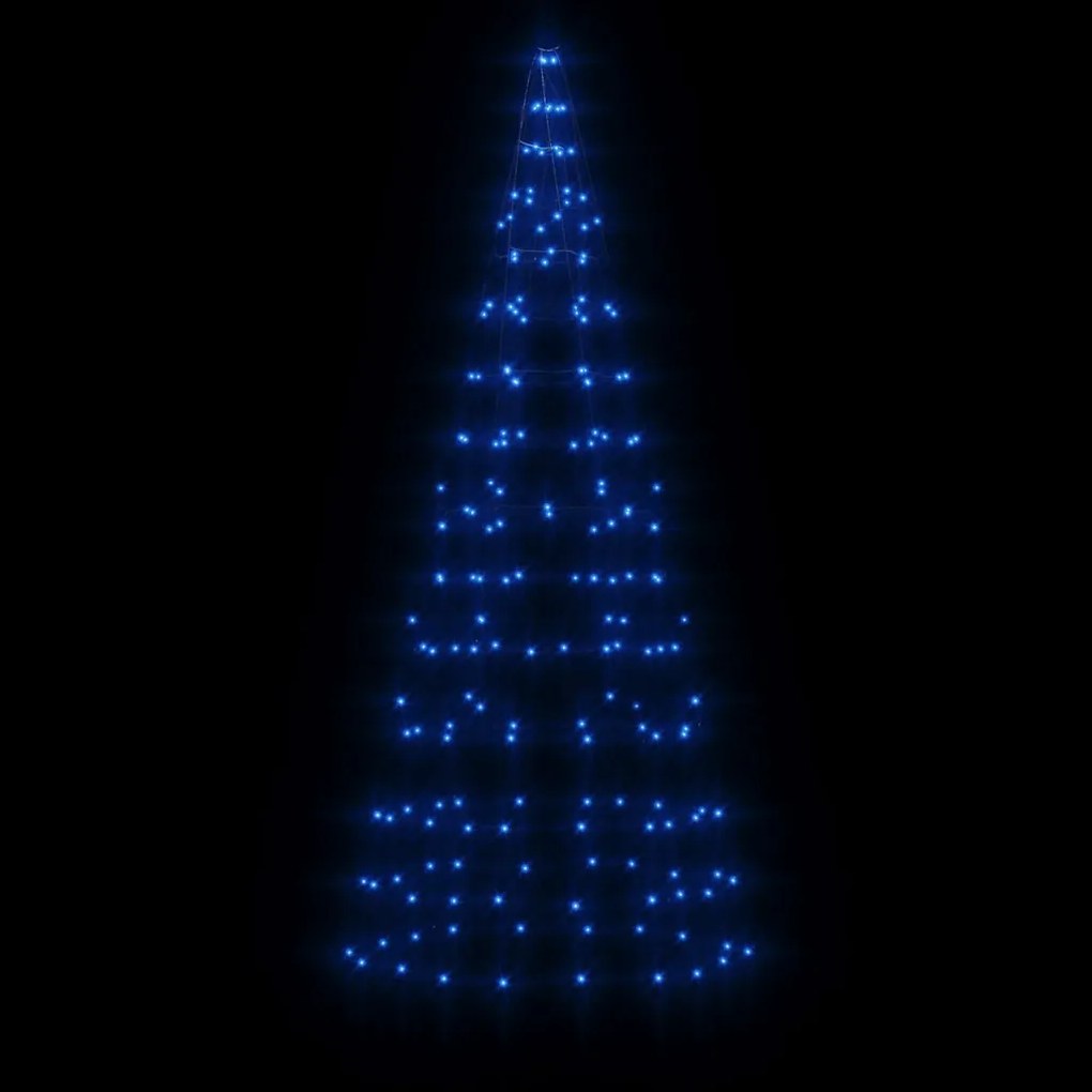 LED Árvore de Natal no mastro 200 LEDs Azul 180 cm