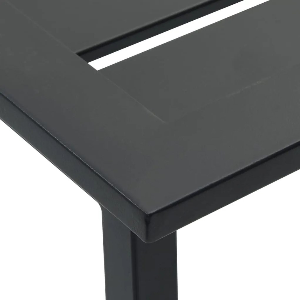 Bancos de bar 4 pcs 38x38x80 cm aço revestido a pó preto