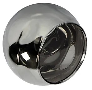 Plafon preto com latão e vidro fumê 2-luzes - VIDRO