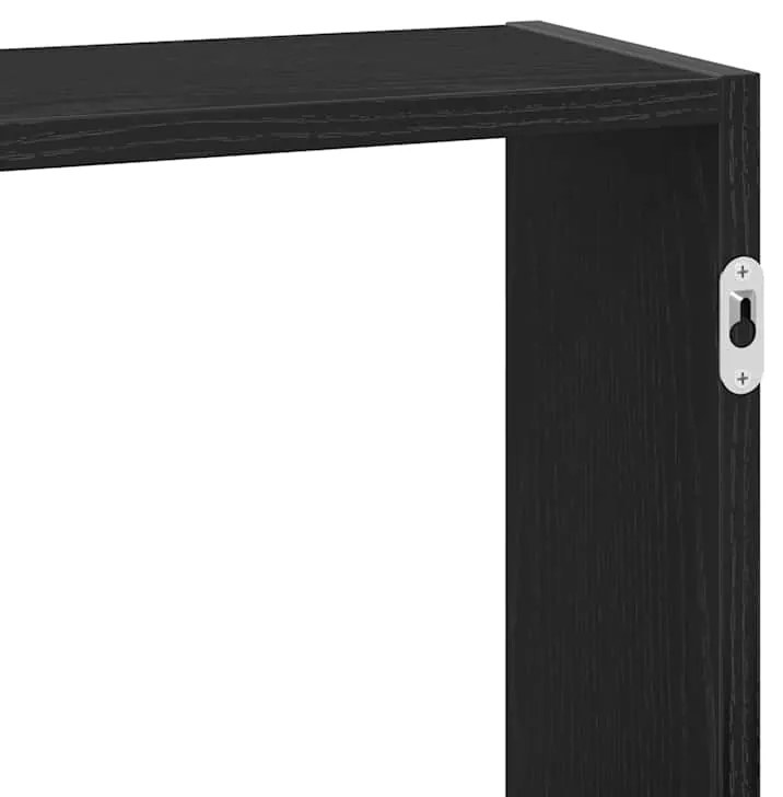 Prateleira de parede 159x18x66 cm deriv. madeira carvalho preto