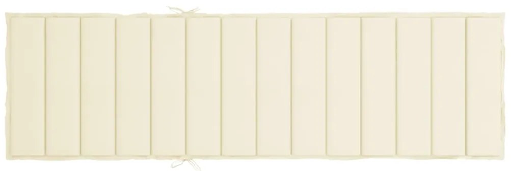 Almofadão p/ espreguiçadeira 200x70x3 cm tecido oxford creme