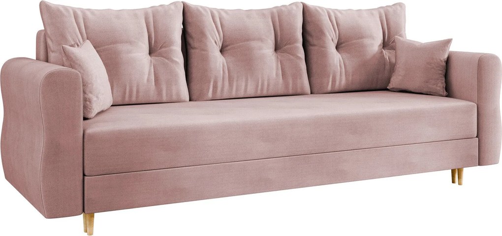 Sofá-cama Veldala 101, Cama com arrumação, 85x231x77cm, 66 kg, Pernas: Madeira