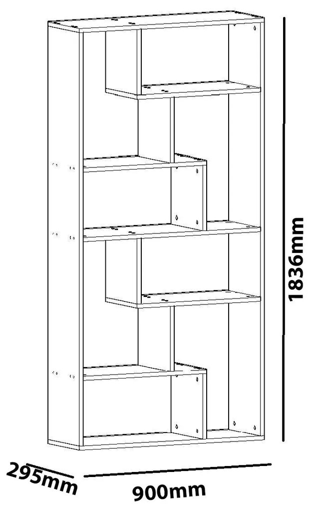 Estante Serra – Branco – 90 cm x 183,6 cm x 29,5 cm