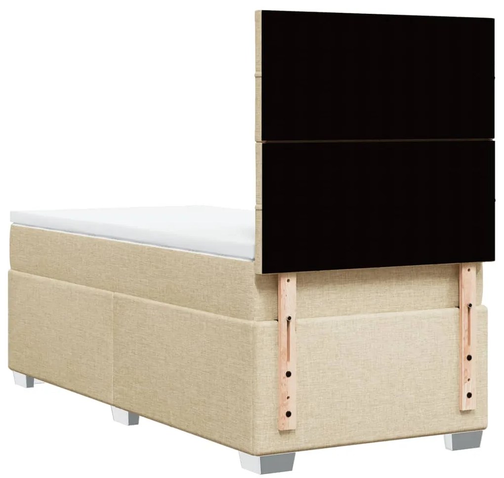 Cama com molas/colchão 80x200 cm tecido cor crème