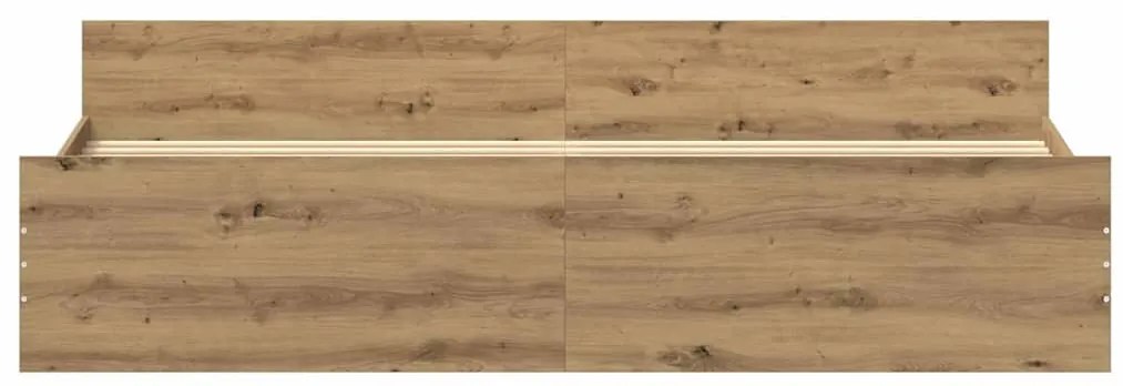 Cama vidaXL Artisan Carvalho 200x200 cm Madeira Ingenierada