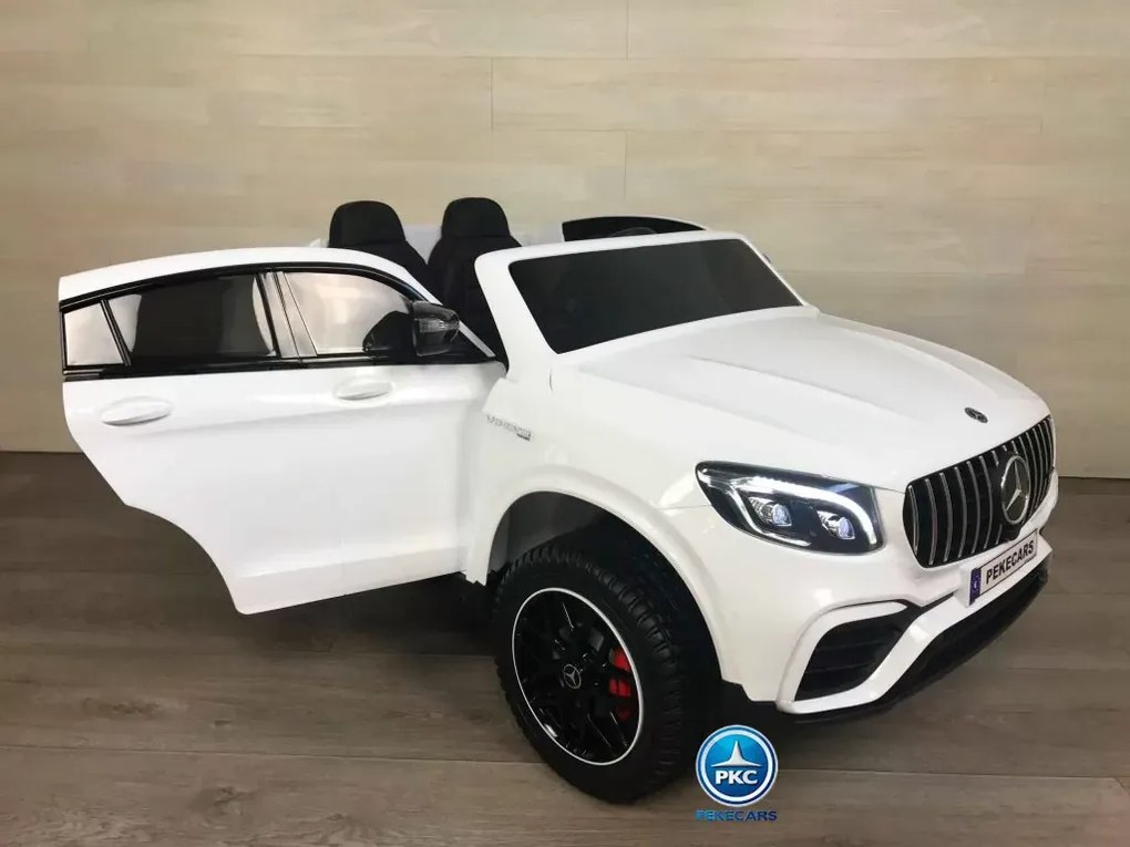 Carro elétrico para crianças Mercedes GLC63S com MP4 12V 2 Lugares 2.4G Branco