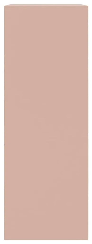 Aparador 67x39x107 cm aço rosa