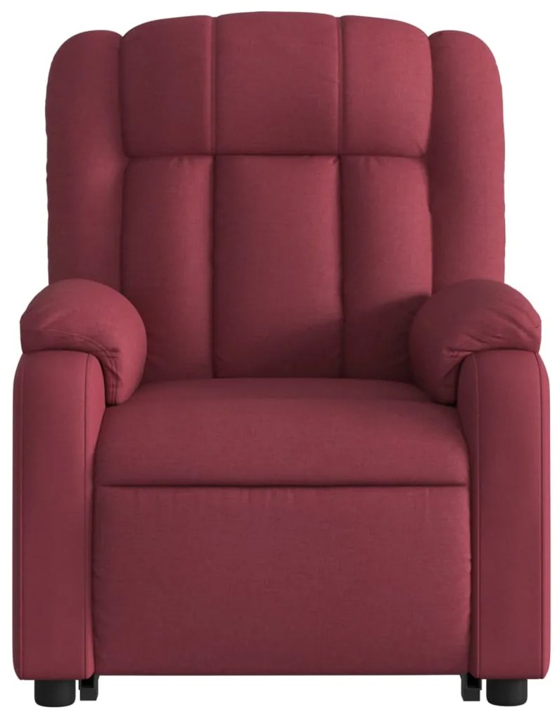 Poltrona de massagens reclin. elevatória tecido vermelho tinto