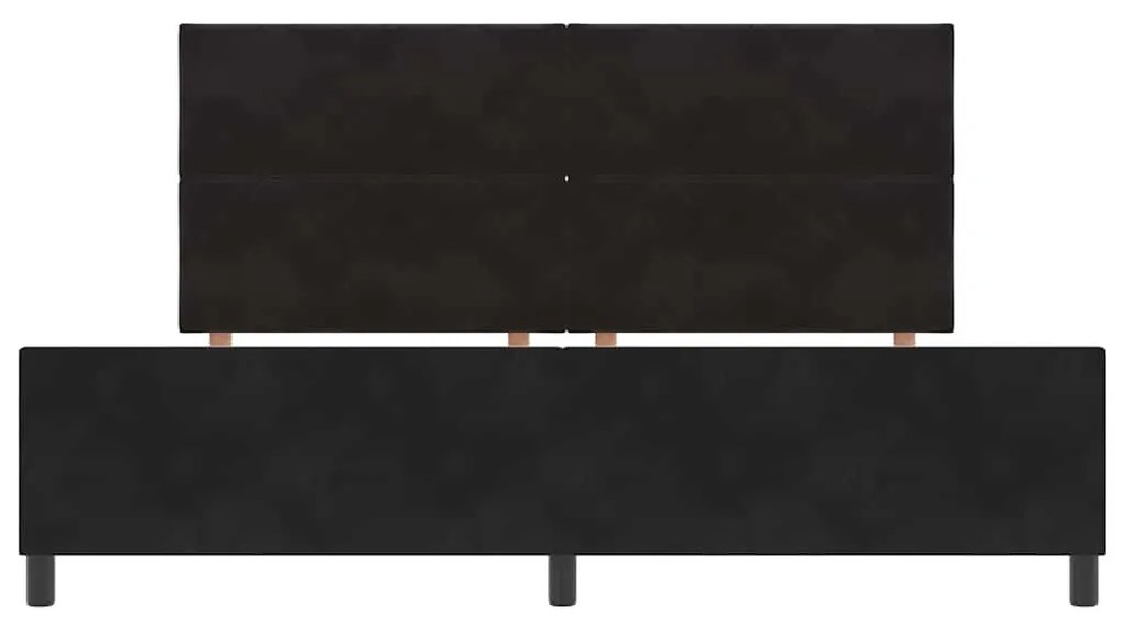 Cama de Veludo Preto vidaXL 200x200 cm