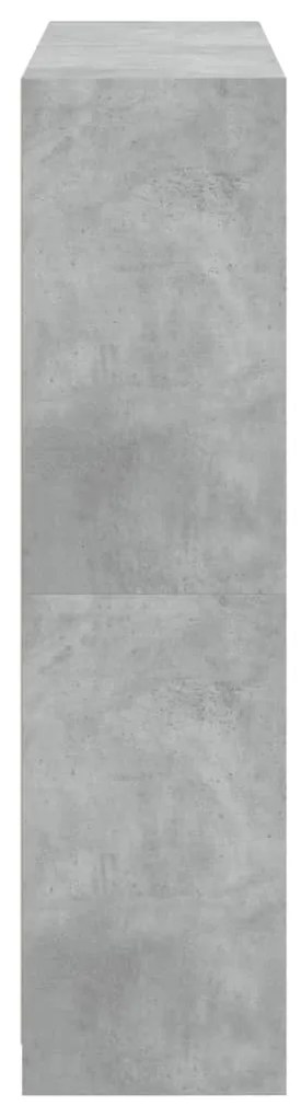 Estante c/ portas 136x37x142 cm derivados madeira cinza cimento