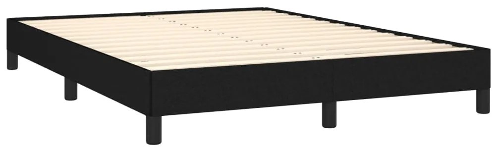 Cama com molas/colchão 140x200 cm tecido preto