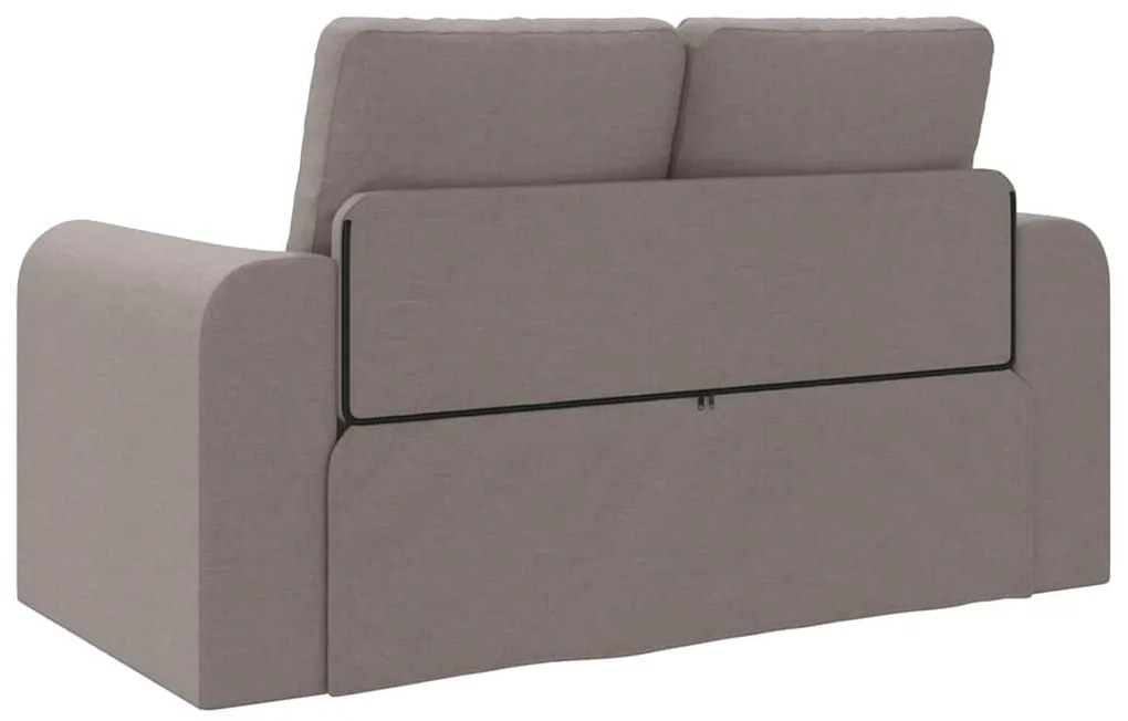 Sofá Cama de Chão 2-em-1 Taupe 148x71x83 cm Tecido