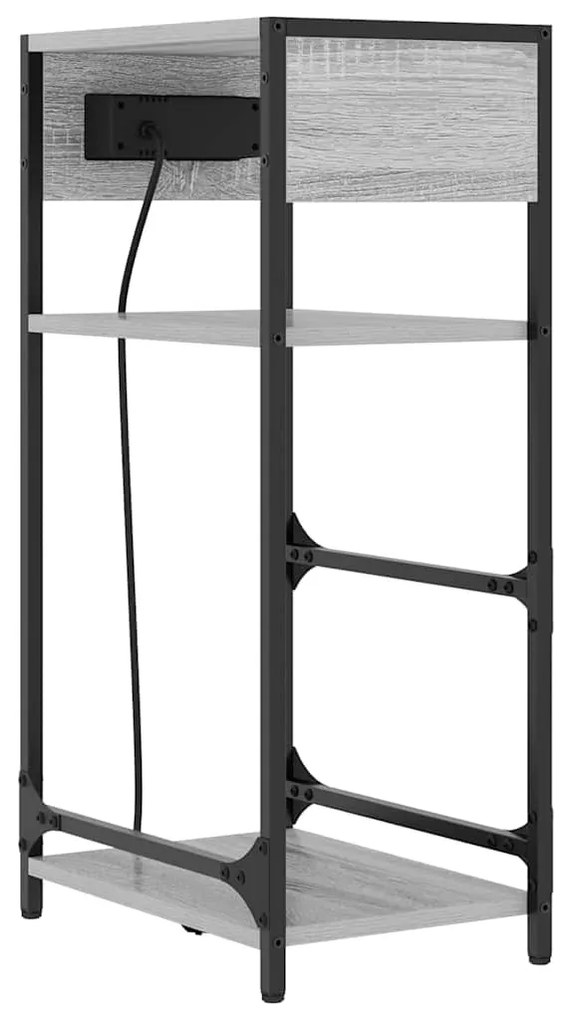 Armário de Cabeceira com gaveta Sonoma cinzento 40 x 27 x 76 cm