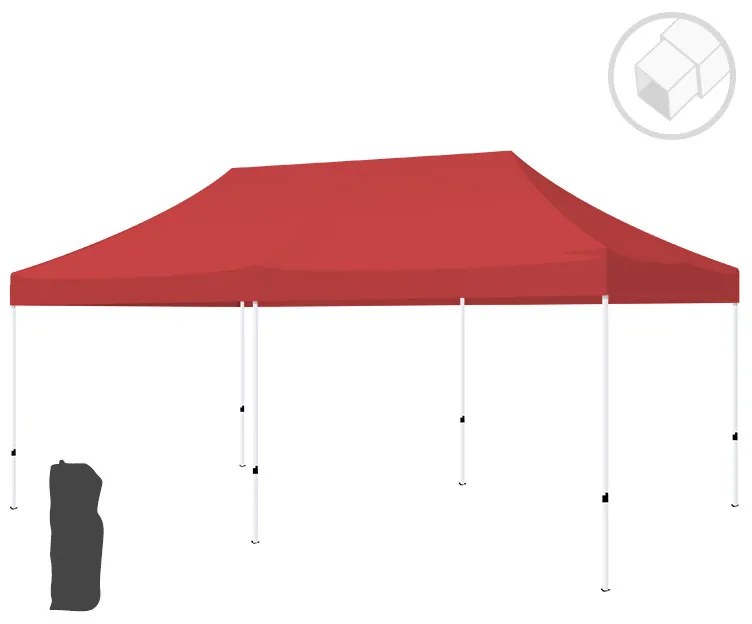 Tenda Jardim Para Festas, Feiras, Eventos 3x6 Force uso profissional Vermelho