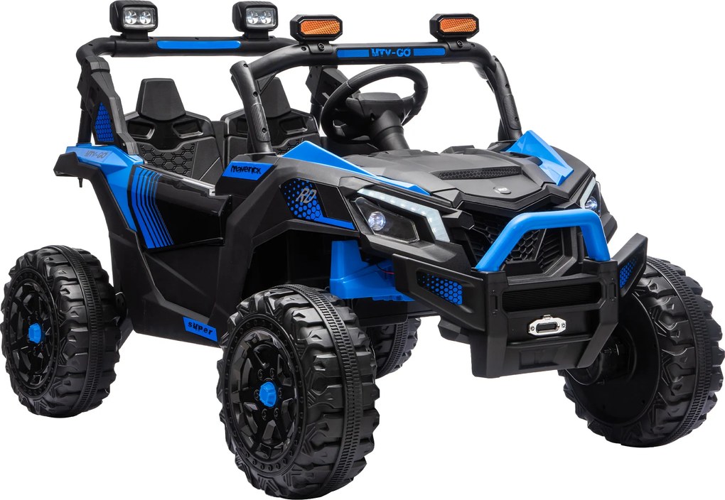 AIYAPLAY Carro Elétrico Infantil 24V 2 lugares UTV com bateria de lítio controle remoto 2,4 GHz 2 x 120W motores Softstart | Aosom Portugal