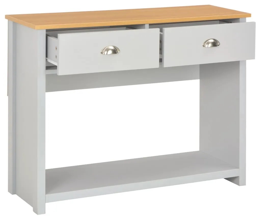 Mesa consola 97x35x76 cm cinzento