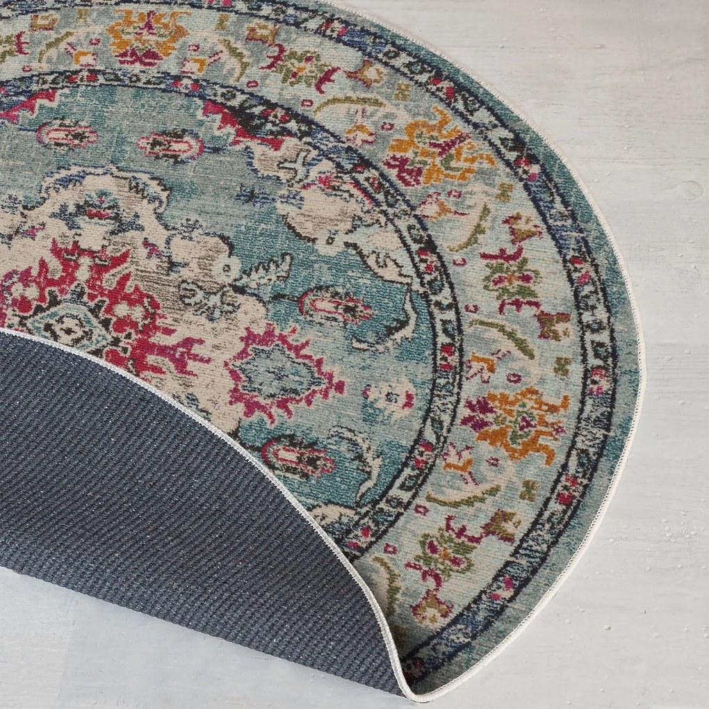 Tapete Woopamuk495 – Turquesa – 120x120 cm | Tribo Home