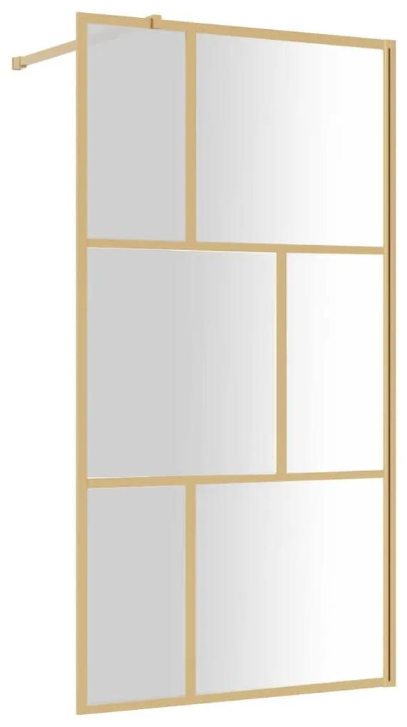 Divisória de chuveiro 100x195 cm vidro transparente ESG dourado
