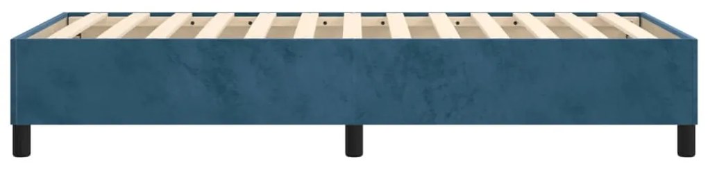 Estrutura de cama 80x200 cm veludo azul-escuro