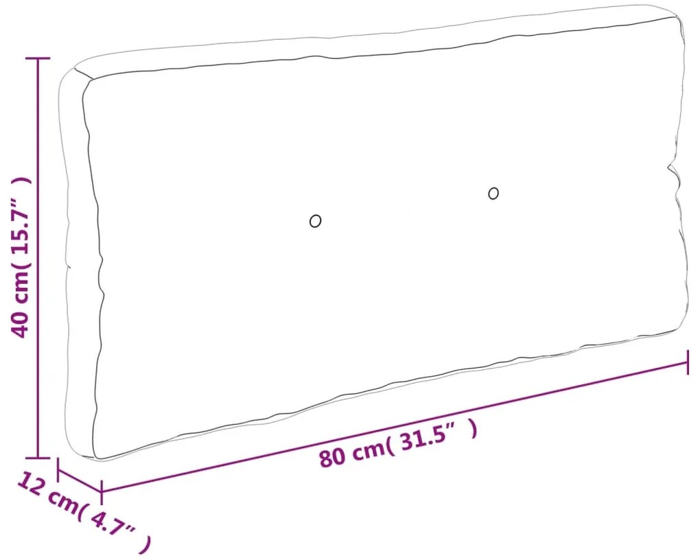 Almofadão para sofá de paletes 80x40x12 cm tecido cinza
