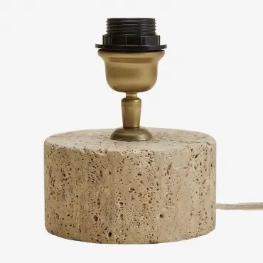 Base Para Candeeiro De Mesa Em Pedra Natural Orlena Travertino - Sklum