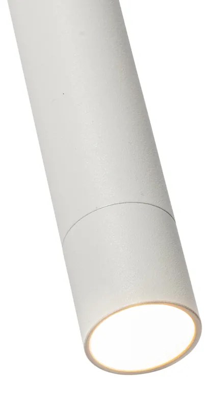 Sistema de iluminação de trilho moderno com 5 luzes pendentes branco 1-fase - Iconic Frini Moderno
