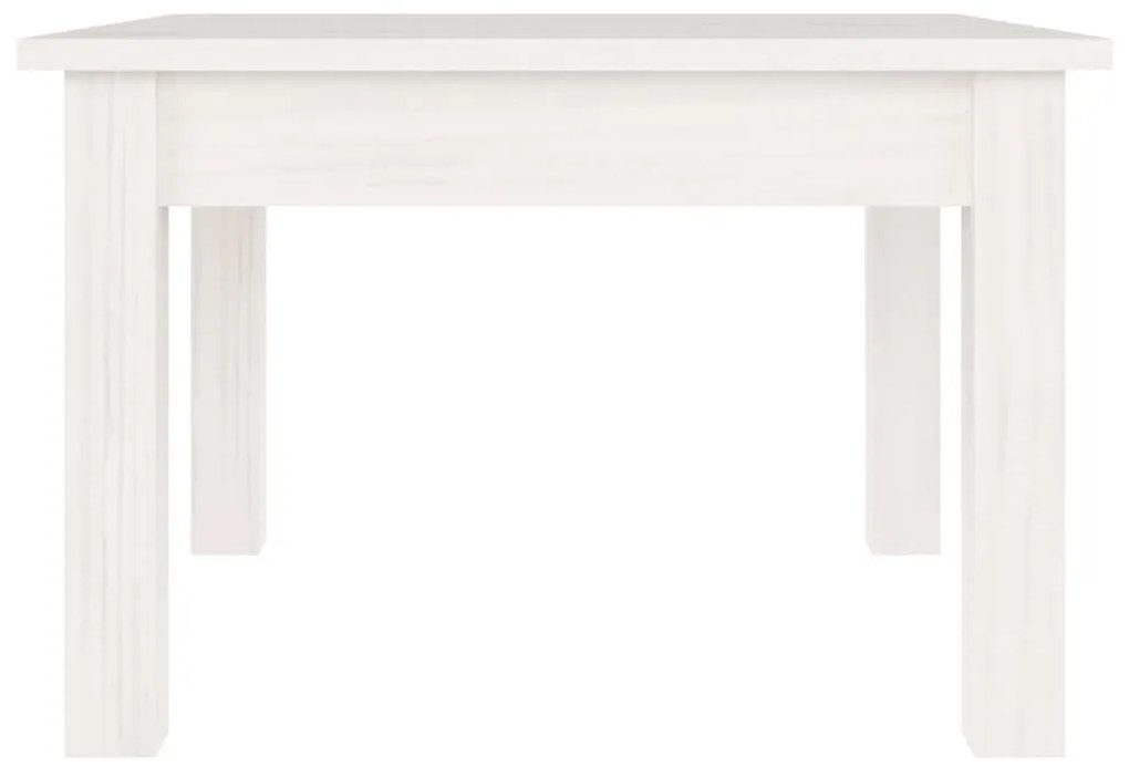 Mesa de centro 45x45x30 cm pinho maciço branco