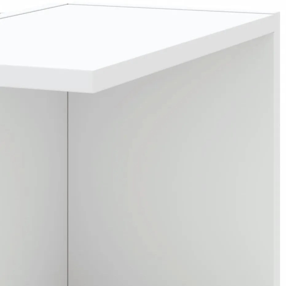 Estante parede p/ canto 36,5x36,5x140 cm deriv. madeira branco