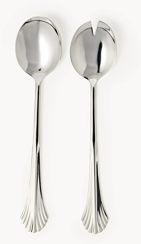 Talheres de salada em aço inoxidável polido Ondine