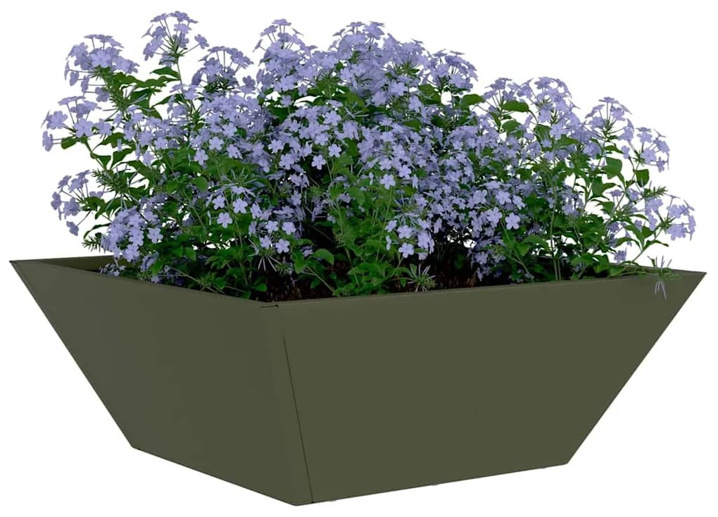 Conjunto de 5 Vasos de Jardim Verde-Azeitona da , medindo 40 x 40 x 15