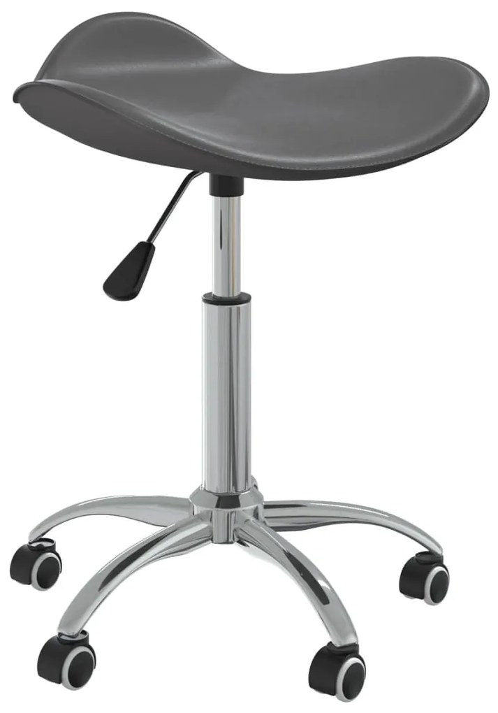 Cadeira de jantar giratória couro artificial cinzento