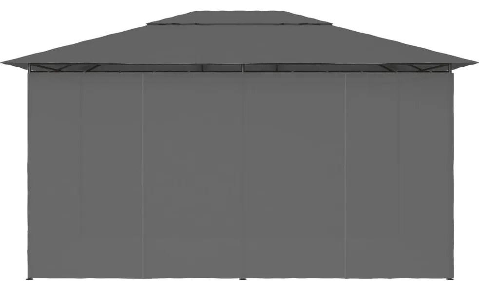 Tenda de jardim com cortinas 4x3 m antracite