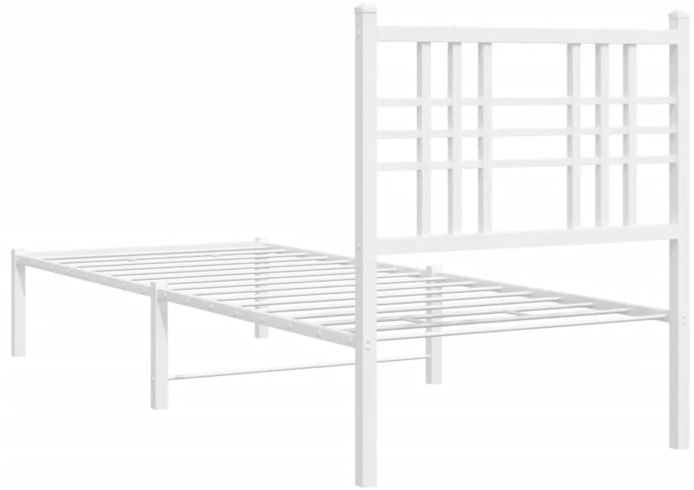 Estrutura de cama sem colchão com cabeceira 75x190 cm branco