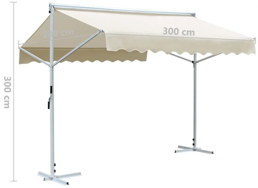 Toldo de pé 3x3 m creme