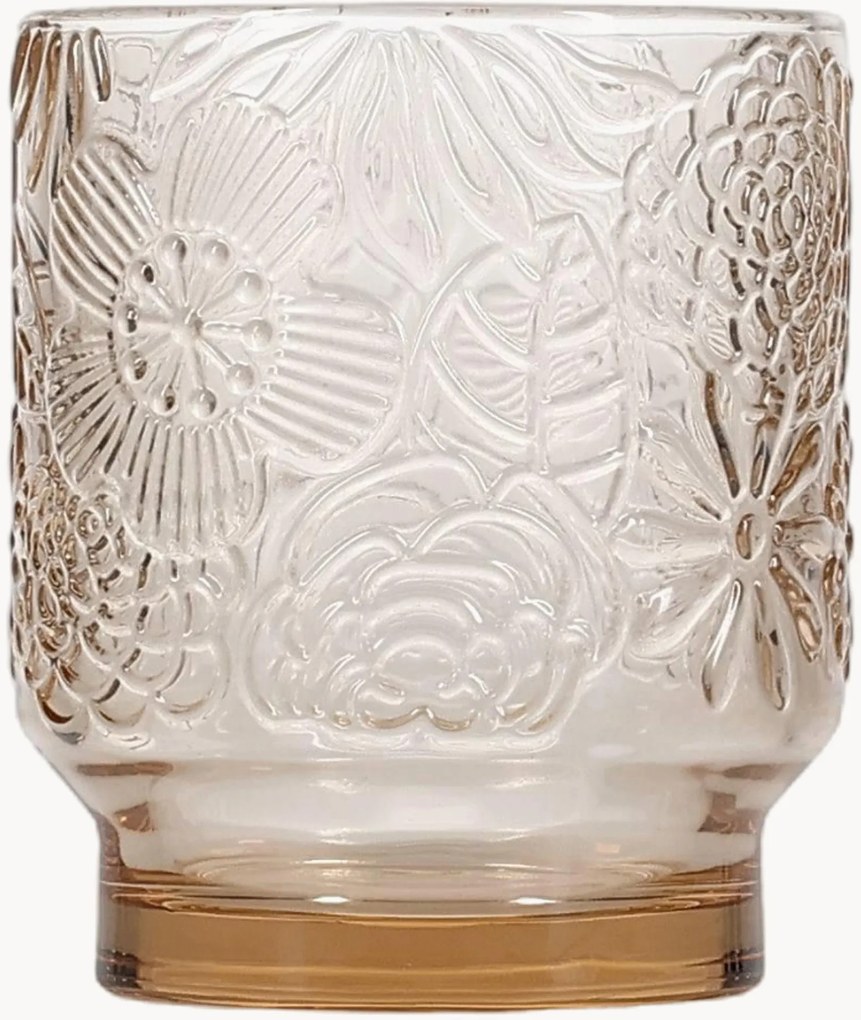 Copos de vidro Flora, conjunto de 4